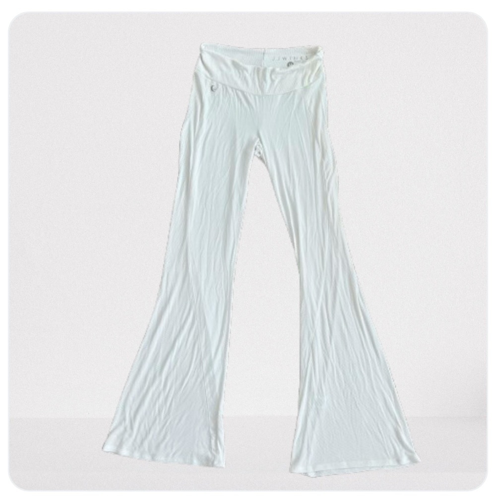 JJ Winks Size M White Happy Hour Pants Flare Leg JJWinks